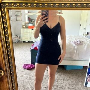 Lucy in the Sky navy Spaghetti Strap Mini Dress